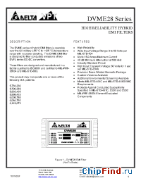 Datasheet DVME28UL-XXX manufacturer Delta