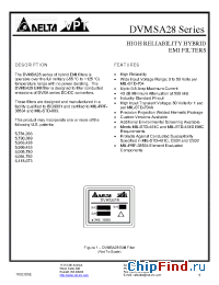 Datasheet DVMSA28-XXX manufacturer Delta