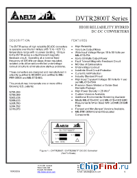 Datasheet DVTR28515F-XXX manufacturer Delta