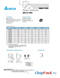 Datasheet MPL73 manufacturer Delta