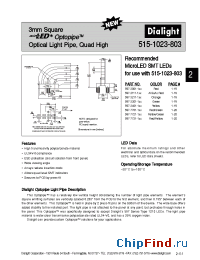 Datasheet 515-1023-803 manufacturer Dialight