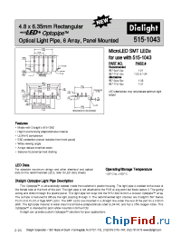 Datasheet 515-1043 производства Dialight