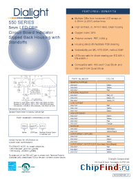 Datasheet 550-3607 manufacturer Dialight