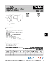 Datasheet 550-6307 manufacturer Dialight