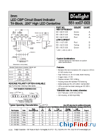 Datasheet 551-0207-003 manufacturer Dialight