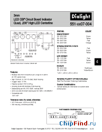 Datasheet 551-0307-004 manufacturer Dialight