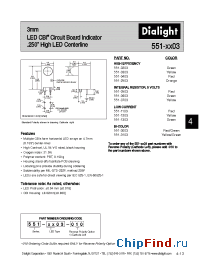 Datasheet 551-0603-010 manufacturer Dialight