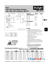 Datasheet 551-0811 manufacturer Dialight