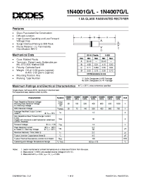 Datasheet 1N4002G manufacturer Diodes