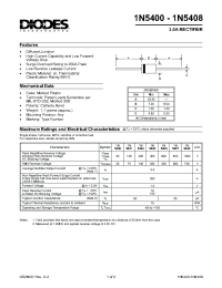 Datasheet 1N5406 manufacturer Diodes