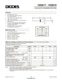 Datasheet 1N5819 manufacturer Diodes