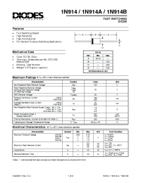 Datasheet 1N914 производства Diodes