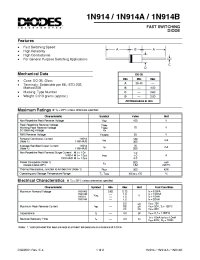 Datasheet 1N914A производства Diodes