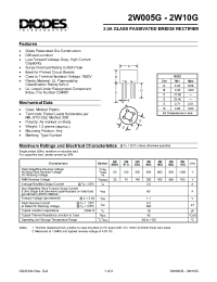 Datasheet 2W10G manufacturer Diodes