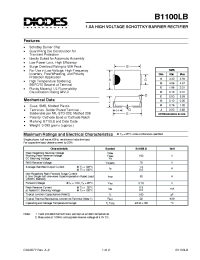 Datasheet B1100LB manufacturer Diodes