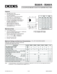 Datasheet B260 manufacturer Diodes