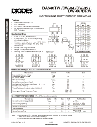 Datasheet BAS40TW/DW-06 производства Diodes