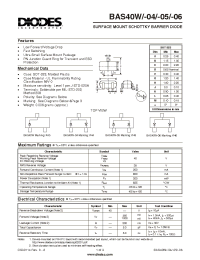 Datasheet BAS40W-05 производства Diodes