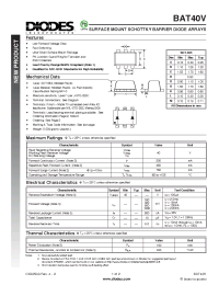 Datasheet BAT40V manufacturer Diodes