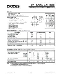 Datasheet BAT42WS-7 manufacturer Diodes