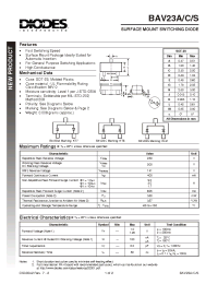 Datasheet BAV23C manufacturer Diodes