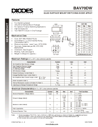 Datasheet BAV70DW manufacturer Diodes