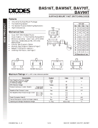 Datasheet BAV70T-7 manufacturer Diodes