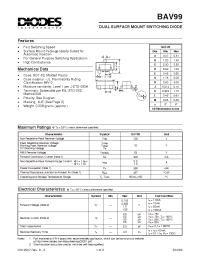 Datasheet BAV99-7 производства Diodes