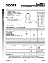 Datasheet BAV99DW-7 производства Diodes