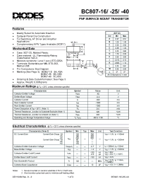 Datasheet BC807-16 производства Diodes
