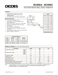 Datasheet BC856A manufacturer Diodes