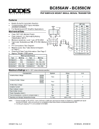 Datasheet BC856AW manufacturer Diodes