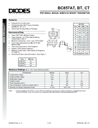 Datasheet BC857AT-7 manufacturer Diodes