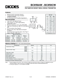 Datasheet BC857CW-7 manufacturer Diodes