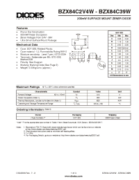 Datasheet BZX84C4V7W производства Diodes