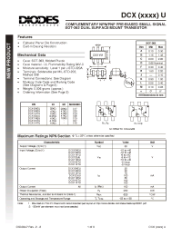 Datasheet DCX114EU производства Diodes