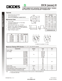 Datasheet DCX144EH manufacturer Diodes