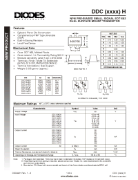 Datasheet DDC144EH-7 manufacturer Diodes