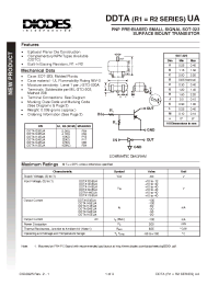 Datasheet DDTA115EUA-7 manufacturer Diodes