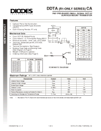 Datasheet DDTA123TCA-7 manufacturer Diodes
