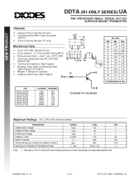 Datasheet DDTA124TUA manufacturer Diodes