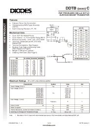 Datasheet DDTB113ZC-7 manufacturer Diodes