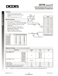 Datasheet DDTB122JC-7 производства Diodes