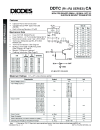 Datasheet DDTC114WCA-7 manufacturer Diodes