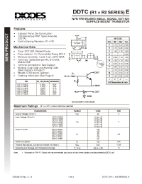 Datasheet DDTC123EE-7 manufacturer Diodes