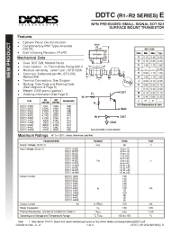Datasheet DDTC123JE-7 производства Diodes