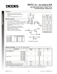 Datasheet DDTC124EKA-7 производства Diodes