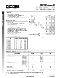 Datasheet DDTD113EC manufacturer Diodes