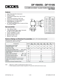 Datasheet DF1502S manufacturer Diodes