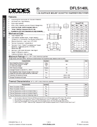 Datasheet DFLS140L manufacturer Diodes